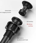 Detachable anti-clogging strainer for Matte Black Modern Waterfall Bathroom Faucet With Single Handle Fits 1 Or 3 Hole Sinks