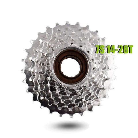 7 Speed Freewheel 14 28T Sprocket for Ebike Hub Motor Bikes, Electric Mountain, Fat, Cargo, City And Commuter Rides