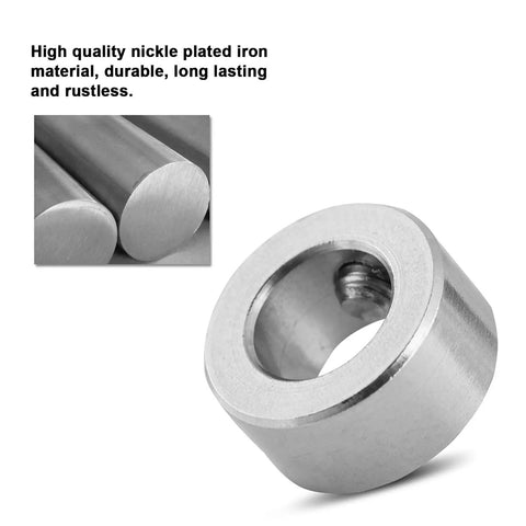Five Pack 8mm Stainless Steel Lead Screw Lock Ring Collars For T8 Lead Screws, Durable 3D Printer Shaft Locks, Rust Resistant, 5 Count