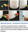 Installing faucet on Go To Large Open Top Plastic Storage Barrel 30L HDPE Drum With Wide Mouth Screw Lid And Lock Ring