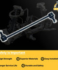 Two Pack Front Sway Stabilizer Bar Links For Hyundai Santa Fe 2013 To 2018 Santa Fe Sport 2013 To 2018 Santa Fe XL 2013 To 2019 And Kia Sorento 2014 To 2015, black steel link