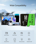 Wide compatibility of Five 32GB Micro SD Cards With SD Adapters UHS I C10 U1 for smartphones, tablets, dash cams, drones, and consoles.