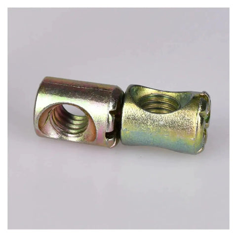 Heavy Duty M6 Zinc Plated Slotted Barrel Nuts for Woodworking and Furniture Easy to Install Creates Rock Solid Joints with Metric Bolts