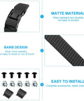 Must-Have 2 Pack Inline Skate Strap Replacement Kit With Adjustable Buckles, Roller Brake Screws And Nuts, premium matte finish