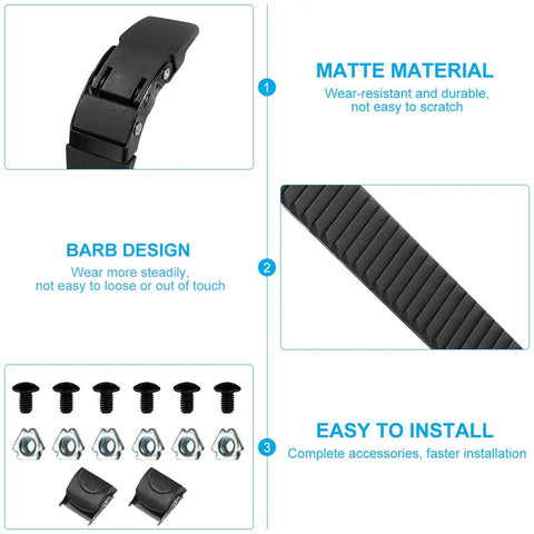Must-Have 2 Pack Inline Skate Strap Replacement Kit With Adjustable Buckles, Roller Brake Screws And Nuts, premium matte finish