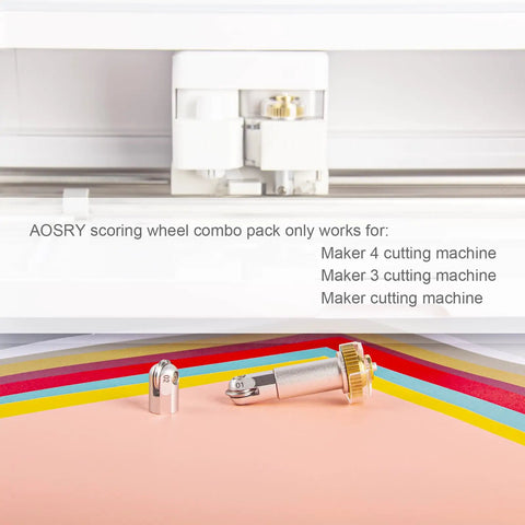 Heavy Duty Scoring Wheel Combo Pack Featuring Single And Double Quickswitch Tips A Straight Up Game Changer For Maker 4 3 Machines with colorful cardstock.