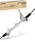 Mazda 3 Hydraulic Power Steering Rack And Pinion Replacement For 2004 2005 2.0L 2.3L With Inner Tie Rods And Dust Boots Left Hand Drive Only Drop In Fit shown with packaging.