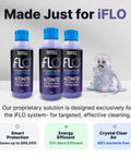 iFLO 36oz Smart AC Drain Line Cleaner Cartridge With Bio Enzymatic Formula, 3 Month Supply Per Bottle, set of three bottles