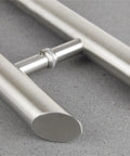 Matte Black Stainless Steel Round Tube Door Handle Set For Push And Pull Doors Thickened Design With Silent Lock Slick Smooth Feel Built To Last