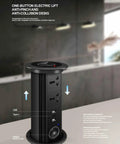 Slick Telescopic Pop Up Kitchen Power Strip With Built In Fast Charging Wireless Station And One Click Auto Lift for countertop use.