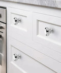 Oval Shape Polished Nickel Cabinet Drawer Knobs Set on white kitchen cabinets, Solid Brass Dresser Drawer Pulls