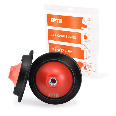 Two Pack Rotary Backing Plate With Hook And Loop Surface For Polisher Sander 5 Inch 5 By 8 By 11 Thread Orange PU Soft Backing Pad