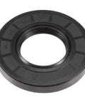 uxcell oil seal for bearing shaft, 40mm bore x 80mm outer, 12mm thick, black nitrile rubber, front view