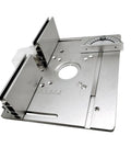 Heavy Duty Aluminum Router Table Insert Plate With Hella Precise Cnc Dial Scale and Smooth Gliding Miter Fence for precise woodworking setup.