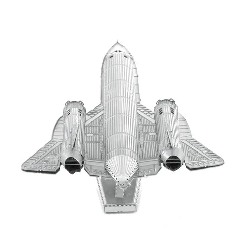 Front view of SR-71 Blackbird 3D Metal Model Kit For Easy Assembly No Glue Needed Clip And Twist Tabs With Tweezers Ideal Hobby Project