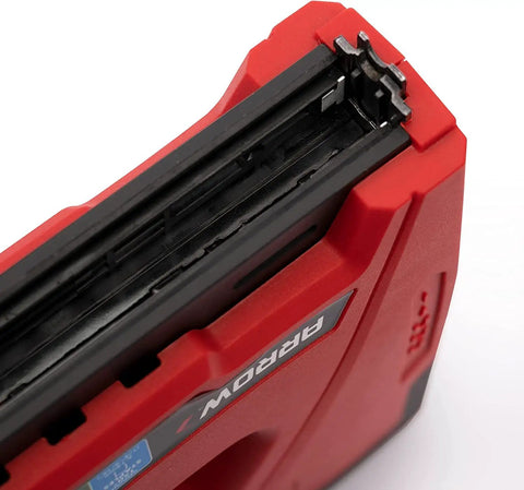 Top view of Cordless And Battery Powered Go To 5 In 1 Staple And Nail Gun showcasing the staple loading area.