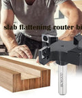Top Shelf 1/2 Inch Shank Slab Flattening Router Bit With Massive 3 Inch Cutter and Reversible Carbide Inserts for CNC Spoilboard Surfacing Plus Zero Hassle Wood Planing Jobs with wood slab