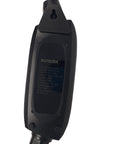 Straight Up Heavy Duty Level 1 Plus 2 EV Charger With 25 Ft Cable 16 Amp 120 To 240 Volt Nema 6 20 Plug showing black charging connector with specifications.