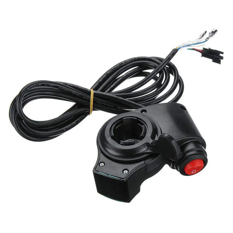 Universal Must Have Thumb Throttle With LED Voltage Display For Electric Scooters And Ebikes 22Mm Handlebar Fit LiFePo4 And Lead Acid Compatible Plug And Play Black