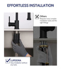 Effortless installation of Kitchen Faucet With Pull Down Sprayer And Soap Dispenser, High Arc 304 Stainless Steel, single handle