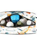 Open Airplane Cosmetic Bag For Women Travel Makeup Organizer Pouch Kit Waterproof Durable Polyester Toiletries Case With Carry On