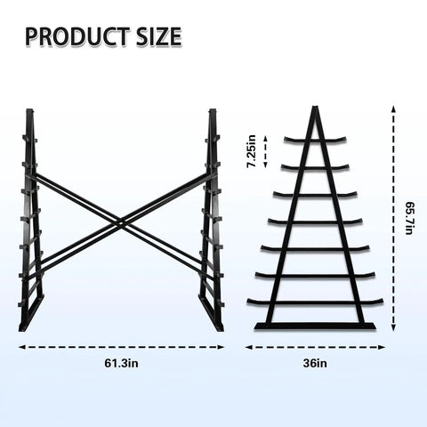 Built Tough As Nails Adjustable Seven Tier Steel Lumber Rack Designed For Garage Shops And Basements With Rust Proof Finish dimensions 61.3in x 65.7in x 7.25in.