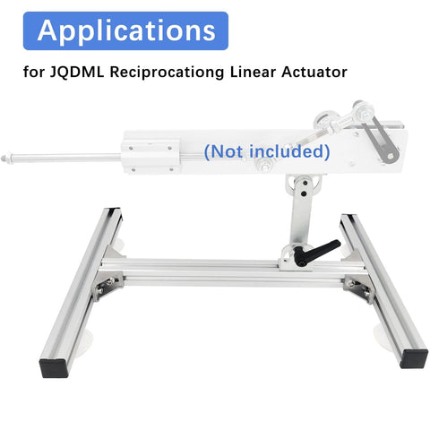JQDML upgrade stand kit for reciprocating linear actuator; aluminum alloy frame with dual rails and adjustable mount