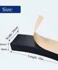 Dope Foam Rubber Seal Strip With Super Strong Self-Adhesive Backing, 10M Length shown, 20mm width, 4mm thickness for sealing
