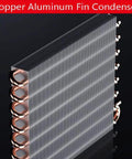Close-up view of Copper Aluminum Fin Condenser highlighting its sleek design and efficient cooling capability.
