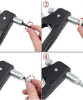 Rivet Nut Tool Kit 136 Pcs Set With M3 M4 M5 M6 M8 Mandrels And 130 Aluminum Ribbed Rivnuts installation steps