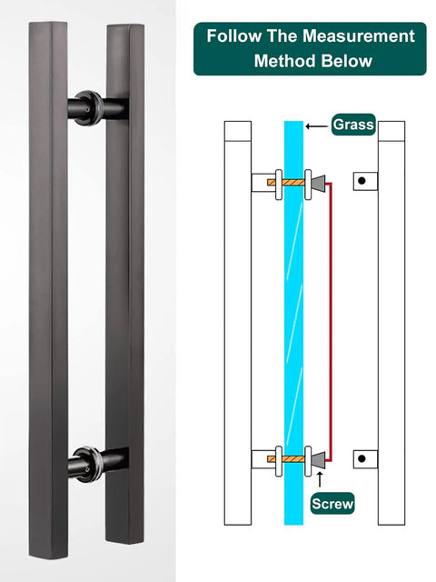 Premium Black Flat Door Push And Pull Handle Built Like A Tank From Solid Stainless Steel Zero Sweat Setup For Wood Or Glass Doors Adds Slick Interior Exterior Home Upgrade Today