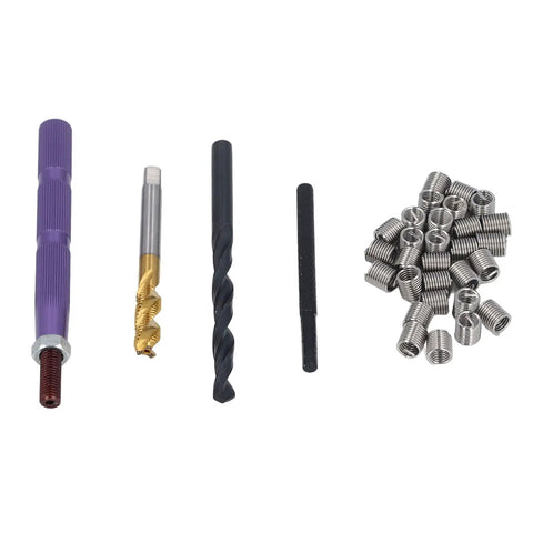Horett Metric Thread Repair Kit M6 x 1.0 Tool Set For Stripped Holes Durable 304 Stainless Steel Insert Kit Fixing Auto And Machine Parts, taps and inserts