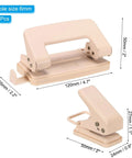 Pink Handheld Heavy Duty Hole Punch Set Two Piece Metal Paper Punch For Tags And Tickets DIY Craft Scrapbooking Easy Grip Tool with 6mm hole
