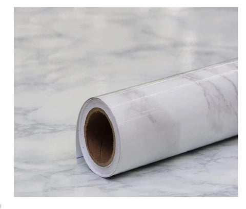 Vinyl Countertop Update Wrap 36 By 120 Inch Waterproof White Marble Peel And Stick Countertop Cover roll