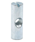 Cross Dowel Barrel Nut Replacement Kit For 100507 Furniture Fasteners shown with zinc-plated barrel nut