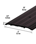 68395 Beefed-Up Aluminum Commercial Flat-Profile Threshold Bronze Finish For High-Traffic Doors Draft Protection Five Inches By One Quarter Inch By Thirty-Six Inches UL Fire Rated Durable Entryway Gap Sealer