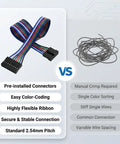 No Sweat 2 54Mm Pitch Sm Connector Extension Cable Male To Female 22Awg Wire Solderless with pre-installed colorful connectors.