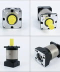 PLF60 60Mm High Precision Planetary Gearbox Reducer 50 To 1 Ratio shown from multiple angles for industrial automation use.