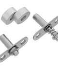 Heavy Duty 2 Sets Silver Metal Pivot Shaft With Spring Loaded Hinge Fits Wood Or Metal Doors Easy Install For Screen Partitions And Office Decor Quick Fix Hardware parts showing silver finish and spring mechanism.
