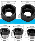 Pack Of 3 Collet Adapters For Straight Grinder 6 Mm 6.35 Mm 8 Mm Chuck Collet Adapters With 2 Clamping Nuts diagram