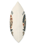 Side view of Patriotic Sailboat Throw Pillow With All American Flag Theme Celebrating Independence Day 1776 And 4th Of July