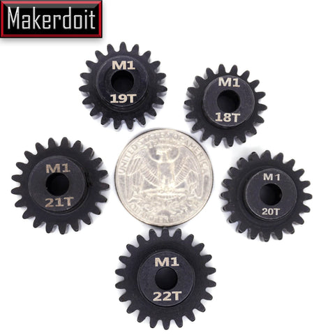Pinion Gear Set 5mm Shaft for RC Cars 18T 19T 20T 21T 22T Upgrade Pack Durable 5mm Pinion Teeth Easy To Install Tune Speed And Torque For Your Ready To Race Build