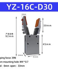 Cylinder V Shaped Gripper For Mechanical Arm Parallel Fixture 10C 16C 20C With Silicone Outer Support And Inner Clamp Color 2