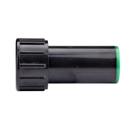 Side view of Half Inch Compression Hose End Cap Plug For Drip Irrigation Fits Half Inch Tubing Or Dripline With 0.620 Inch OD Black.
