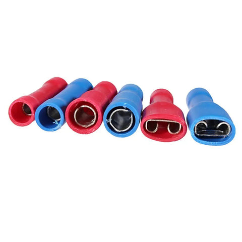 Grab This Awesome 200 Pcs Red And Blue Insulated Spade Ring Terminal Kit With Crimp Connectors For All Your Electric Wire Projects Today. Red and blue insulated crimp terminals