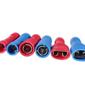 Top Tier 200Pcs Red And Blue Assorted Insulated Spade Ring Terminals Kit For Crimping Electrical Wire Connectors Perfect For Car Audio And Home Projects Durable Heat Shrink Sleeves Make This Set A Must Have Tool For Any DIY Tech Enthusiast Who Needs red and blue insulated spade and ring terminals