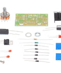 Built Tough Lm317 Adjustable Regulated Power Supply Kit With Ac Dc Input And 2200Uf Filter Cap In Rugged Abs Box includes circuit board, components.