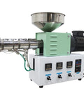 Heavy Duty Desktop Single Screw Plastic Extruder For Custom 3D Filament PEEK ABS PLA PETG TPU Material showing motor and hopper.