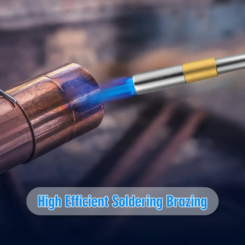 Heavy Duty High Intensity Mapp Gas Propane Torch for Welding Soldering Brazing and Cooking Kit with Trigger Start and Self Ignition.
