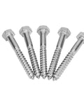 Heavy Duty M8x70mm Wood Hex Lag Screws Self Tapping For Carpentry No Pre Drill Needed In 304 Stainless Steel With Half Thread Design